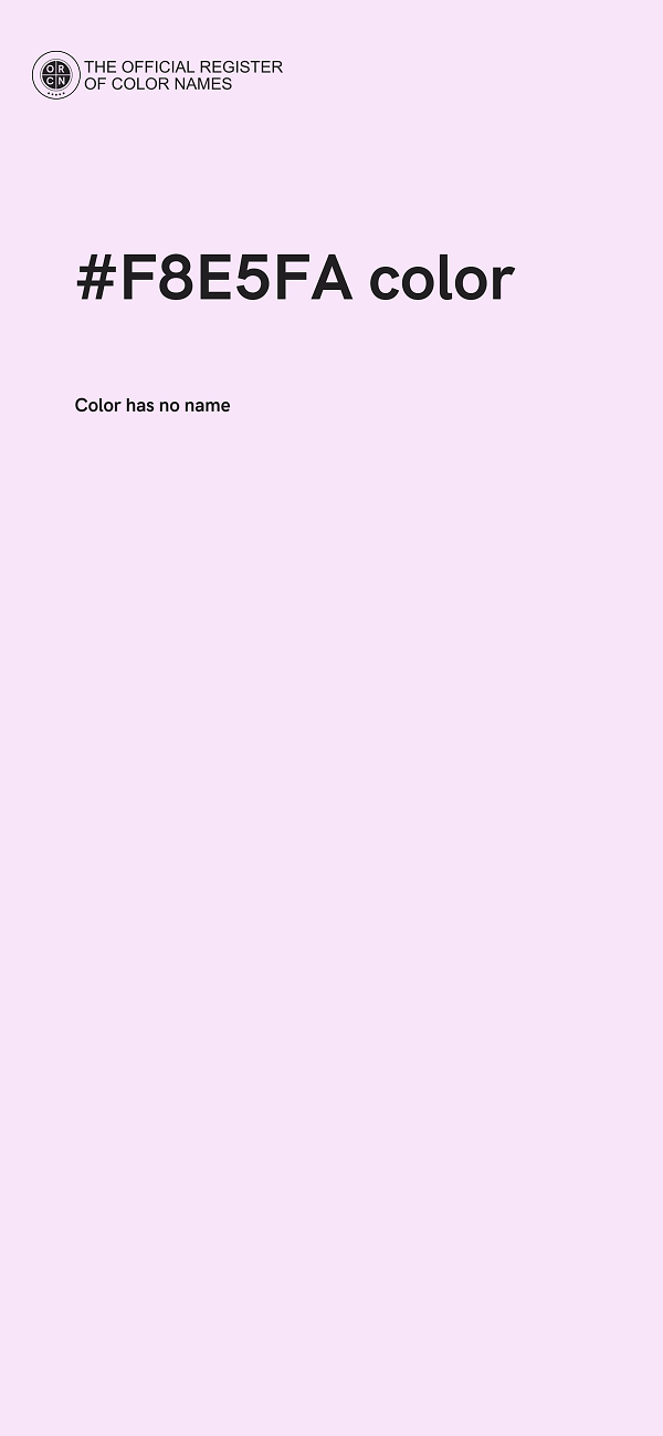 #F8E5FA color image