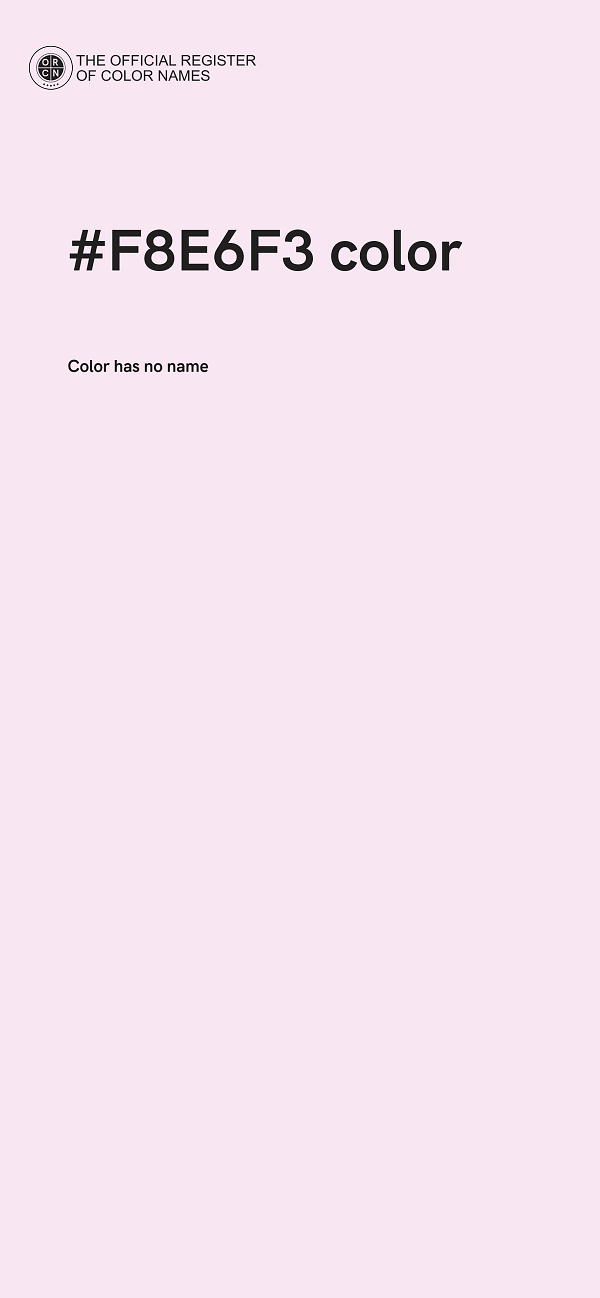 #F8E6F3 color image