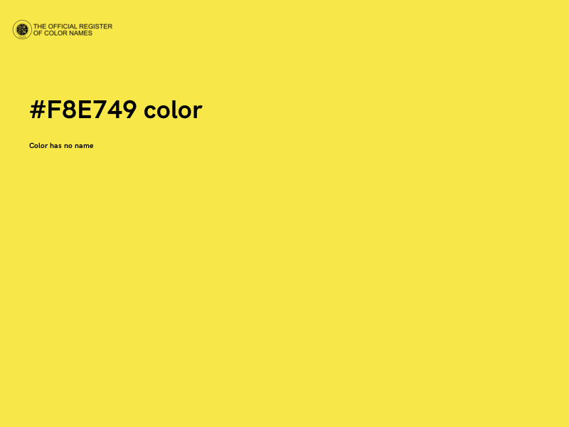 #F8E749 color image