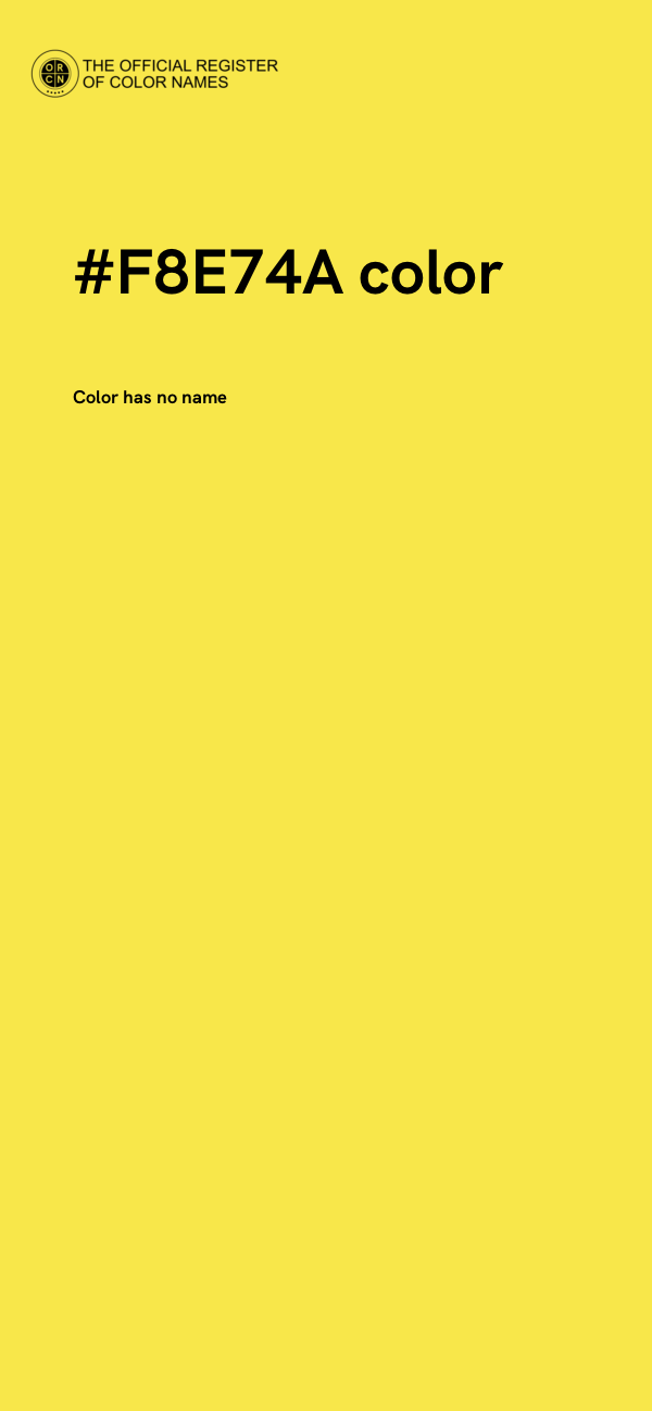 #F8E74A color image