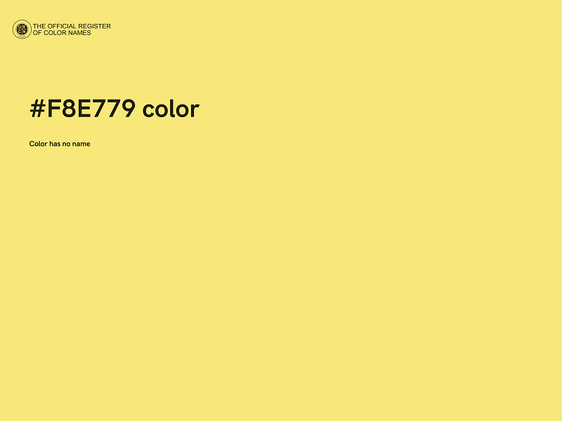 #F8E779 color image