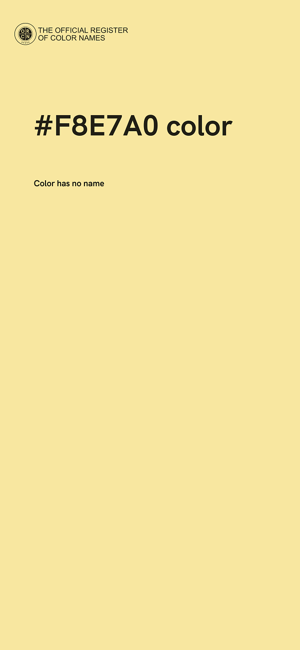 #F8E7A0 color image