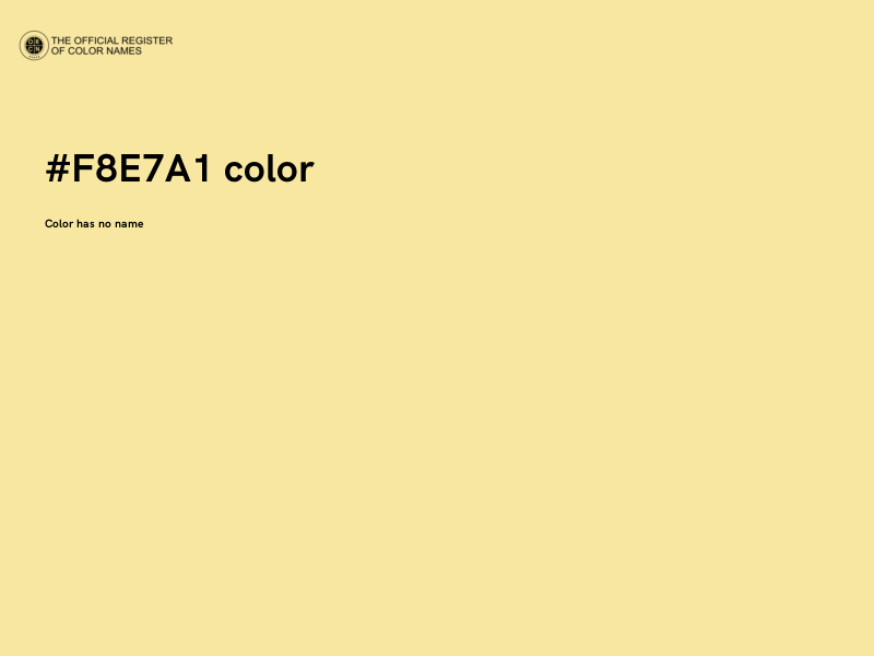 #F8E7A1 color image