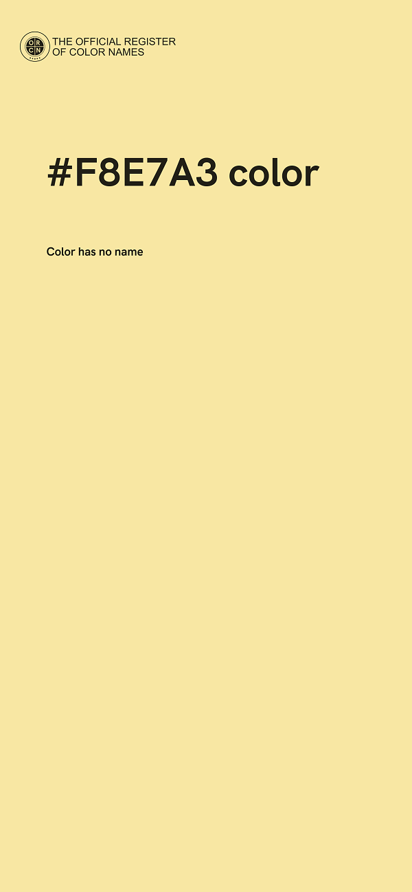 #F8E7A3 color image