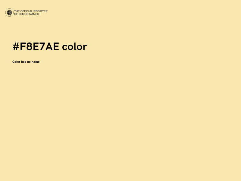 #F8E7AE color image