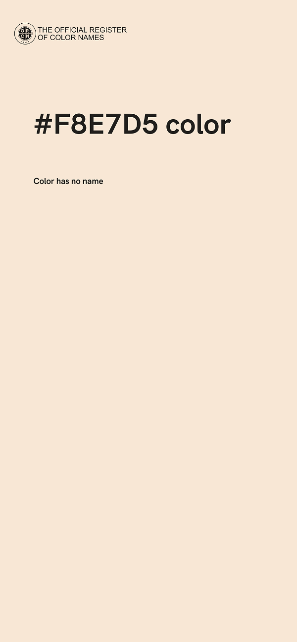 #F8E7D5 color image