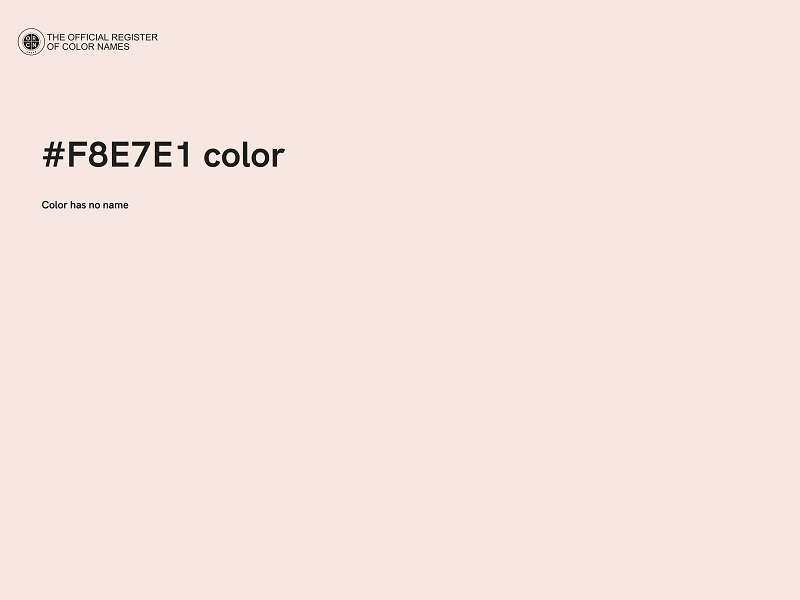 #F8E7E1 color image