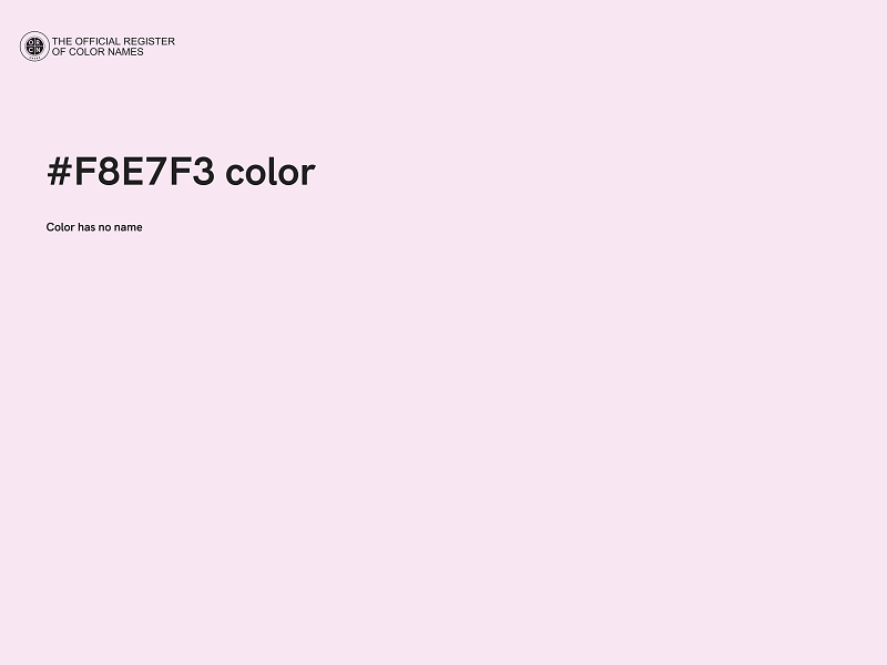 #F8E7F3 color image