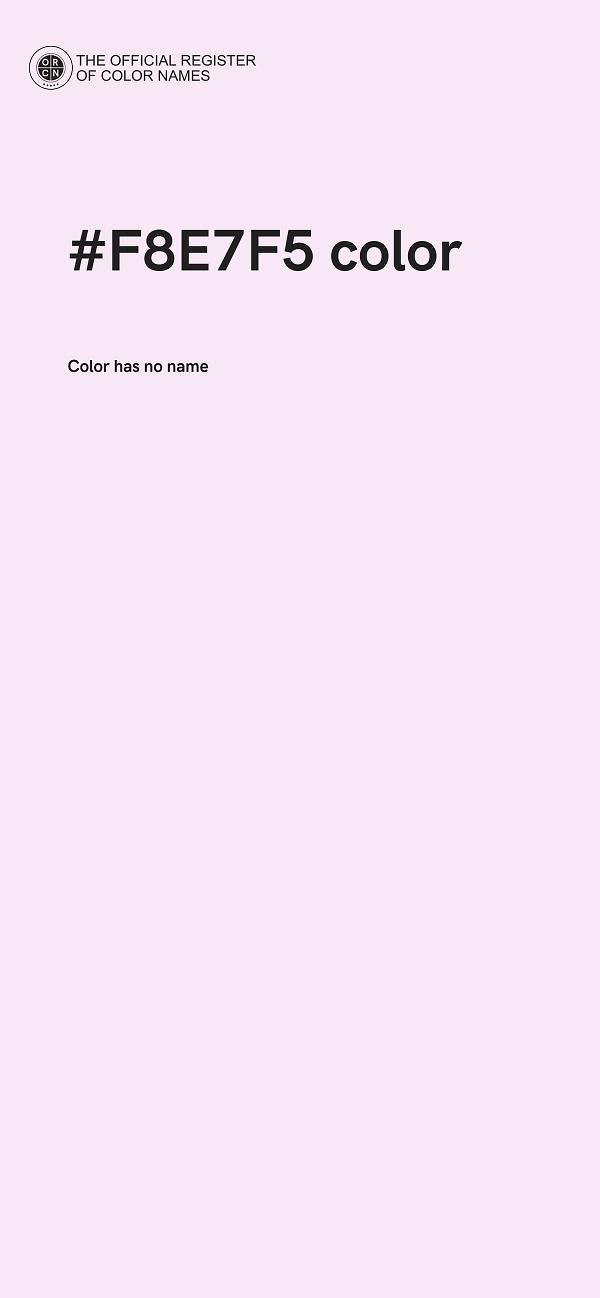 #F8E7F5 color image