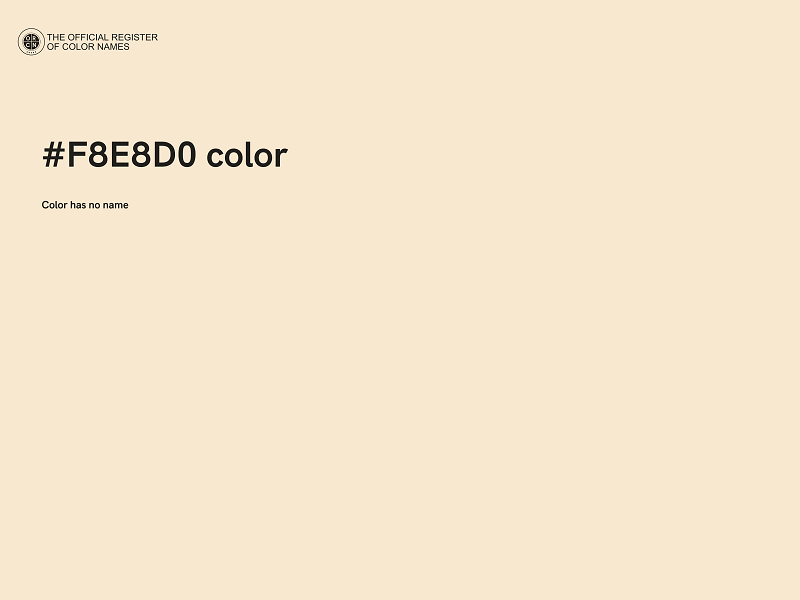 #F8E8D0 color image