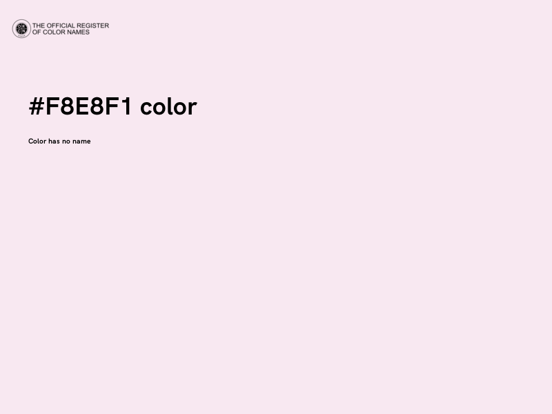 #F8E8F1 color image