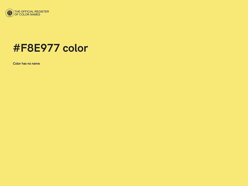 #F8E977 color image