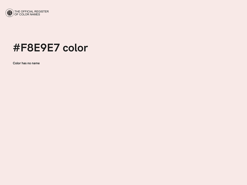 #F8E9E7 color image