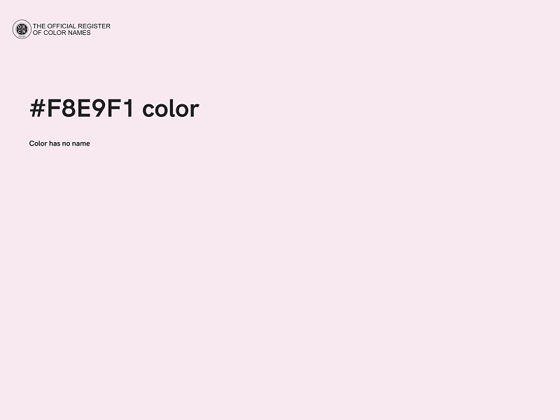 #F8E9F1 color image