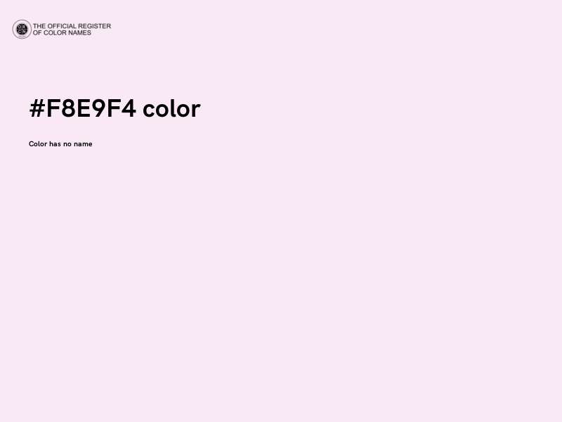 #F8E9F4 color image