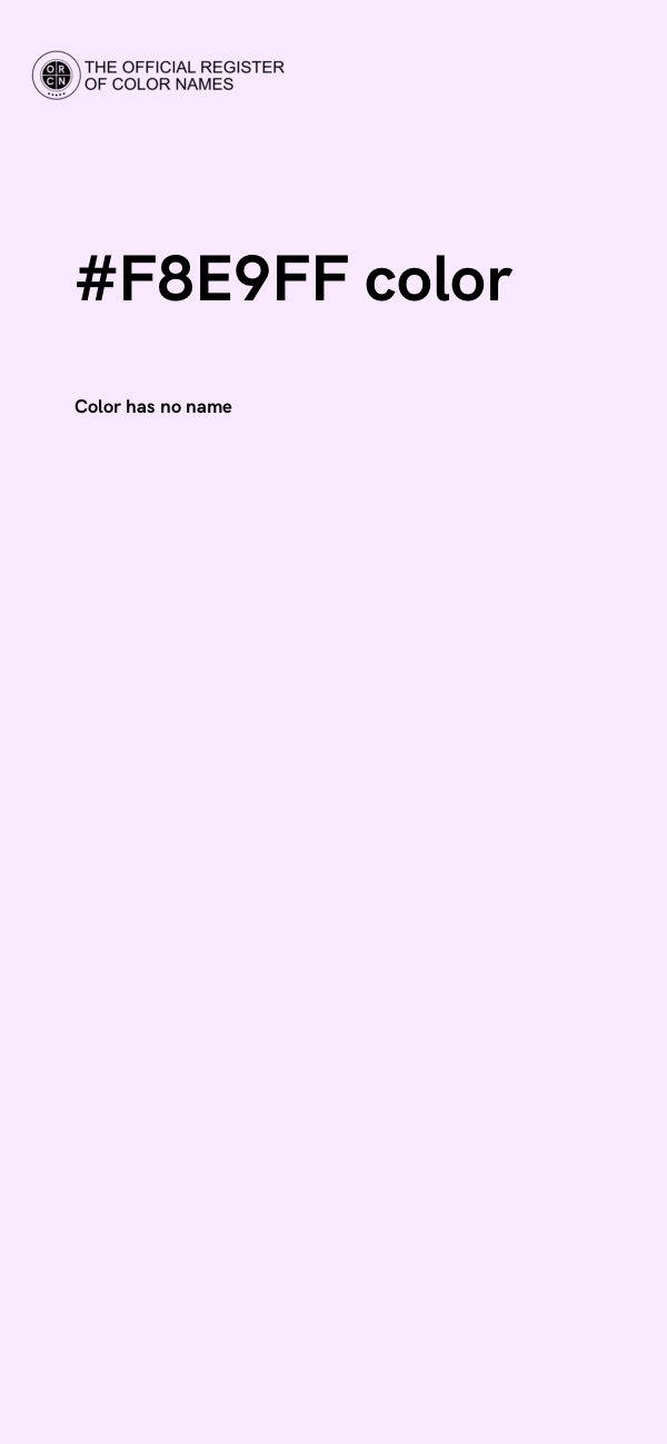 #F8E9FF color image
