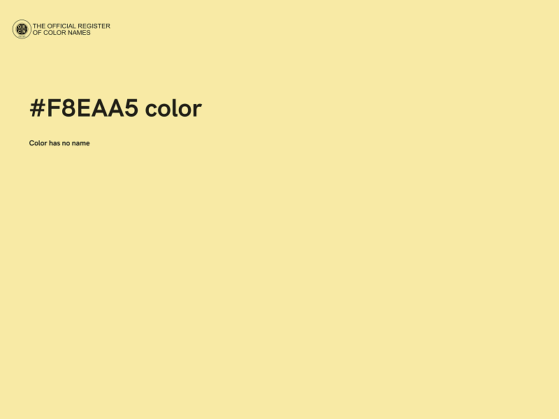 #F8EAA5 color image
