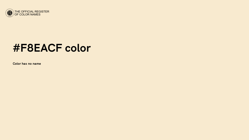 #F8EACF color image