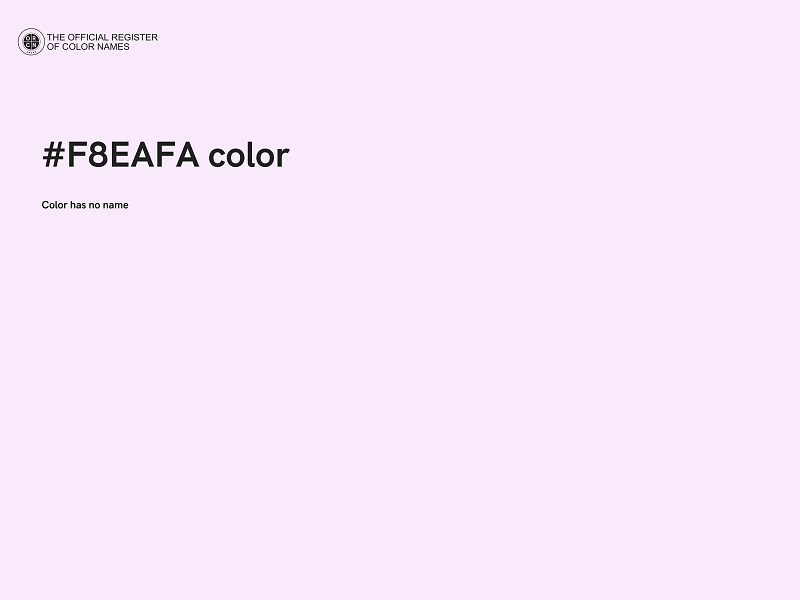 #F8EAFA color image