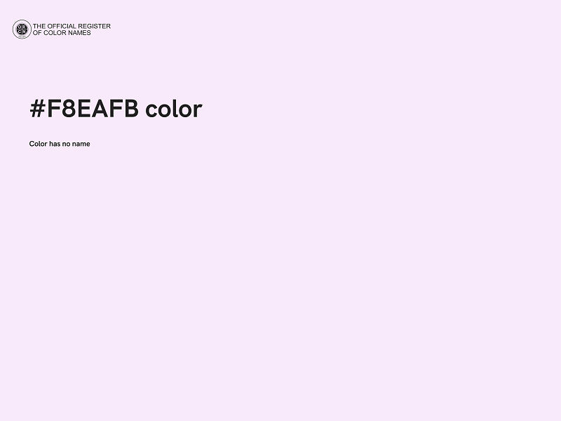 #F8EAFB color image