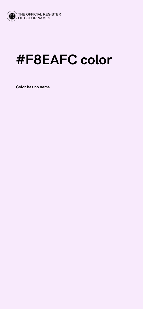 #F8EAFC color image
