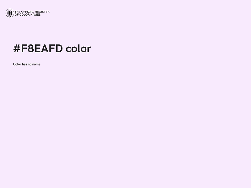 #F8EAFD color image