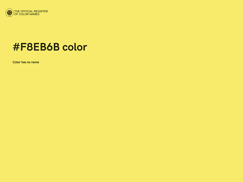 #F8EB6B color image