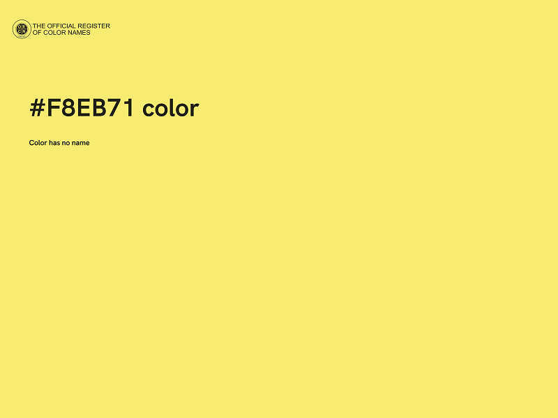 #F8EB71 color image