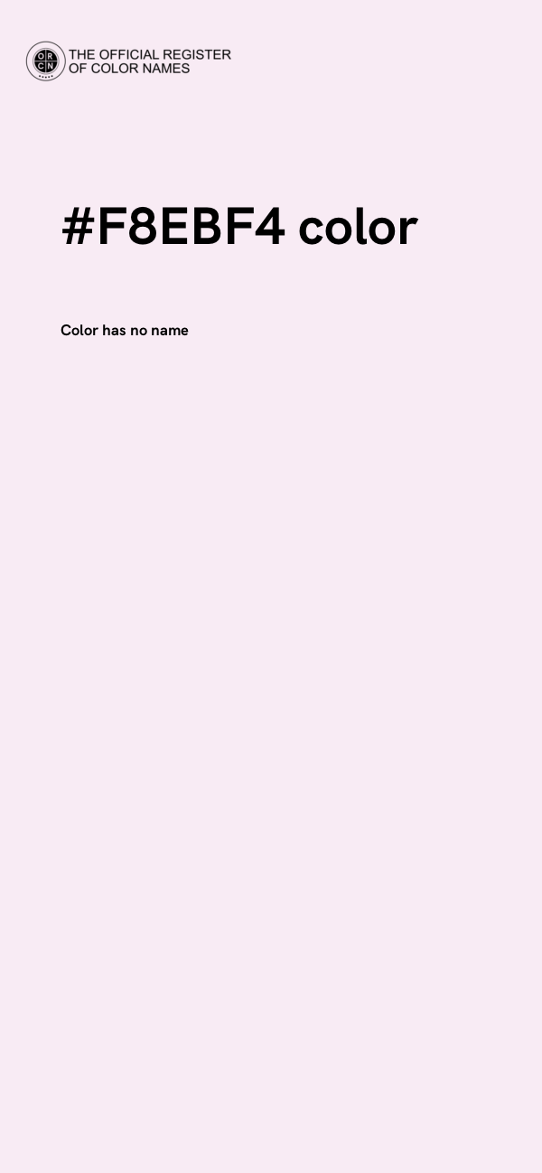 #F8EBF4 color image