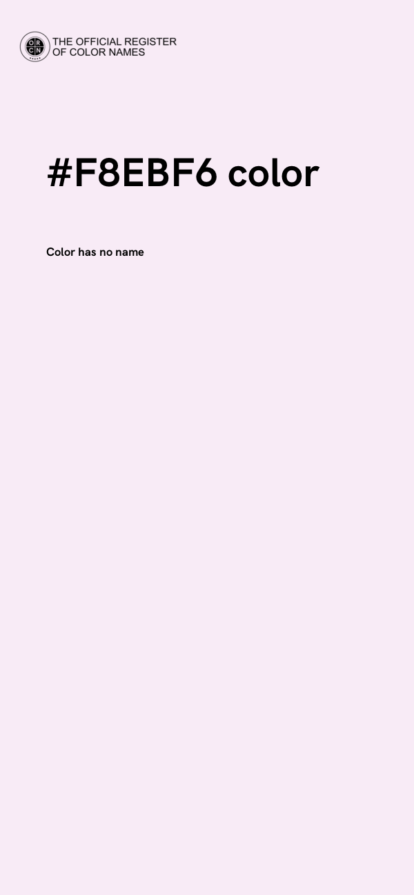 #F8EBF6 color image