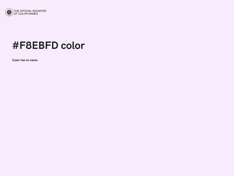 #F8EBFD color image