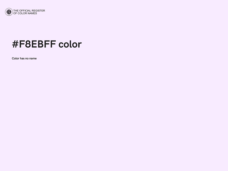 #F8EBFF color image