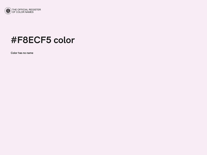 #F8ECF5 color image