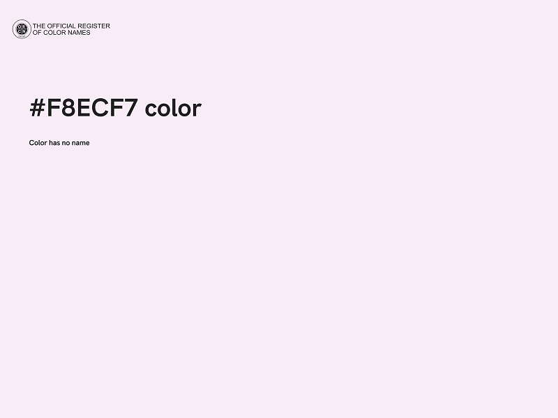 #F8ECF7 color image