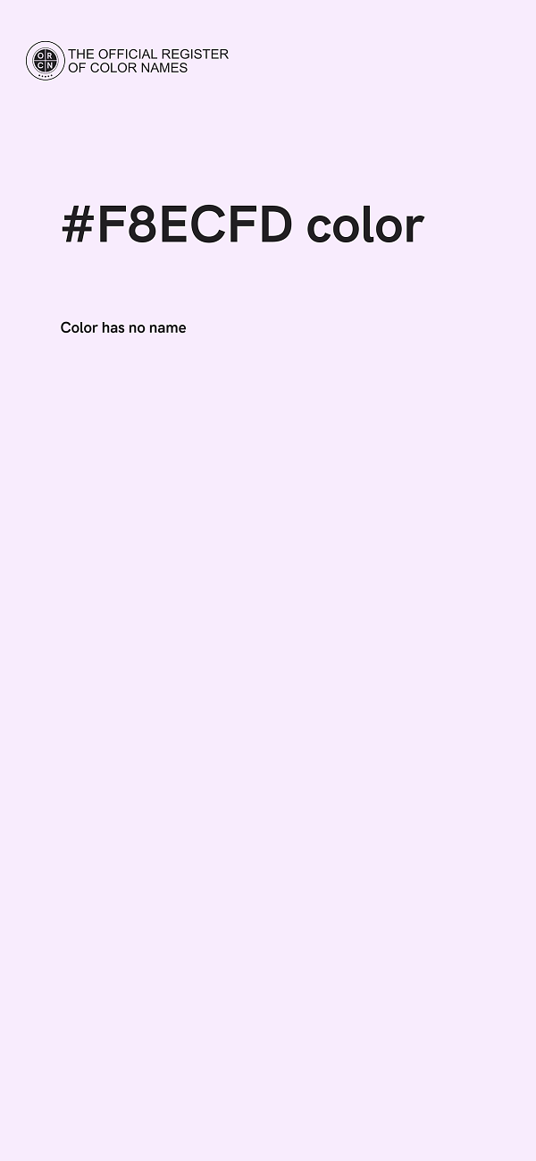 #F8ECFD color image