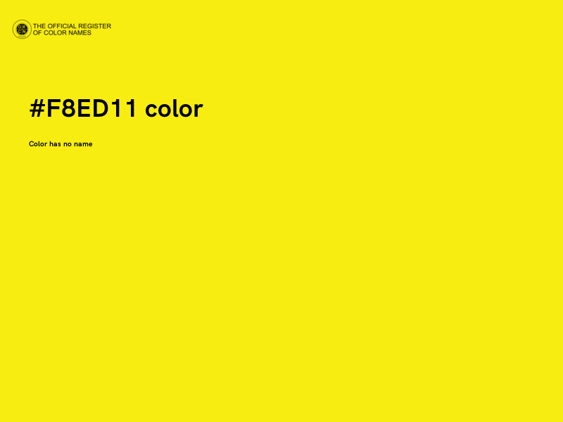 #F8ED11 color image