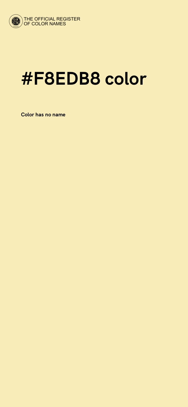 #F8EDB8 color image