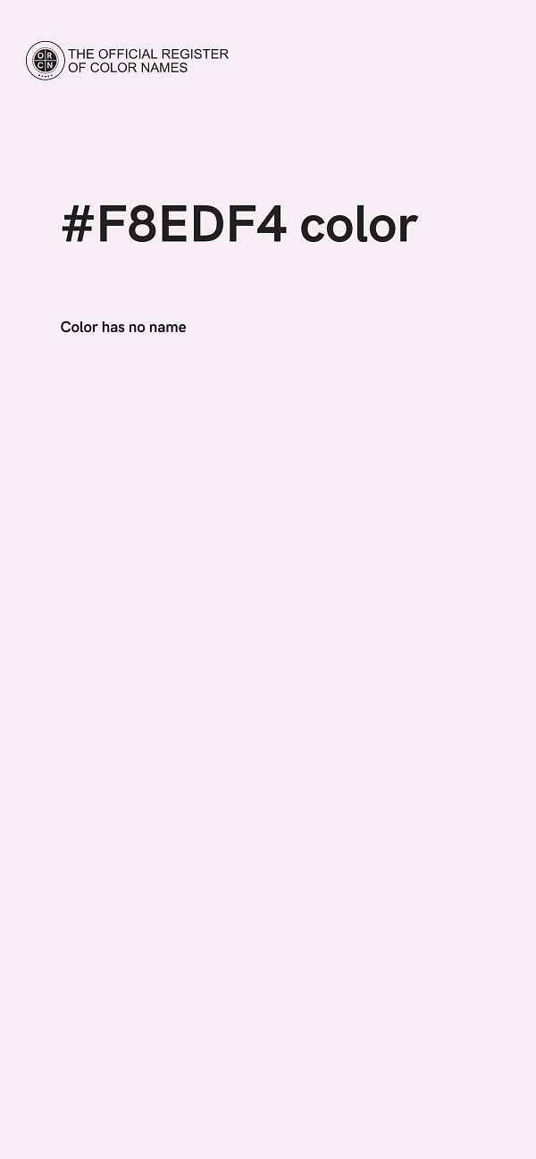 #F8EDF4 color image
