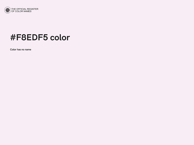#F8EDF5 color image