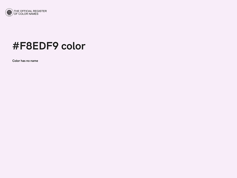 #F8EDF9 color image