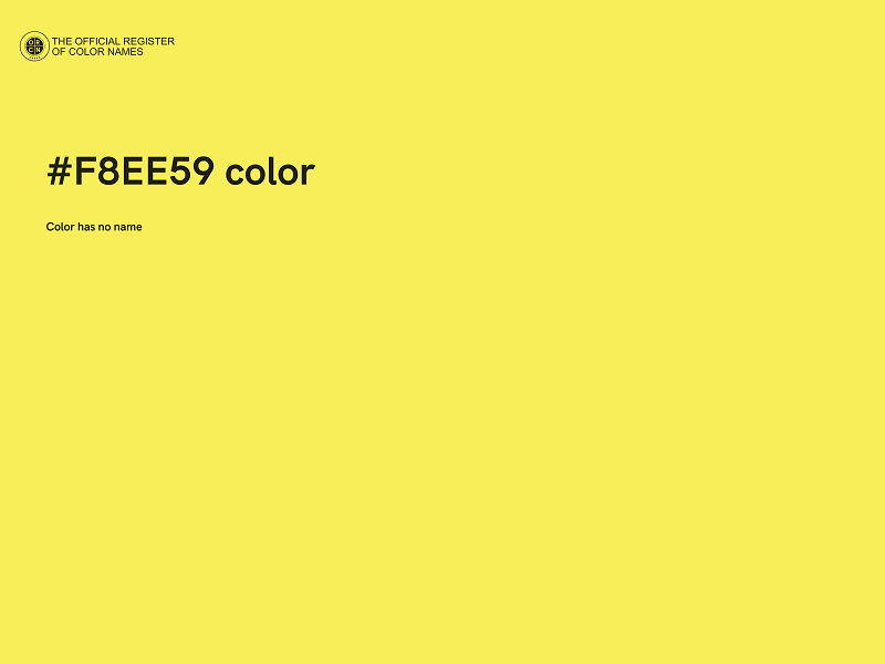 #F8EE59 color image