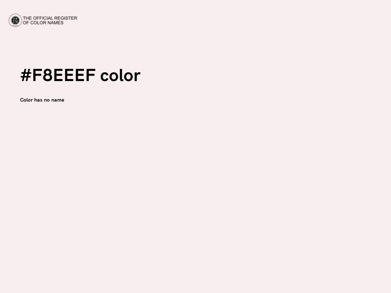 #F8EEEF color image