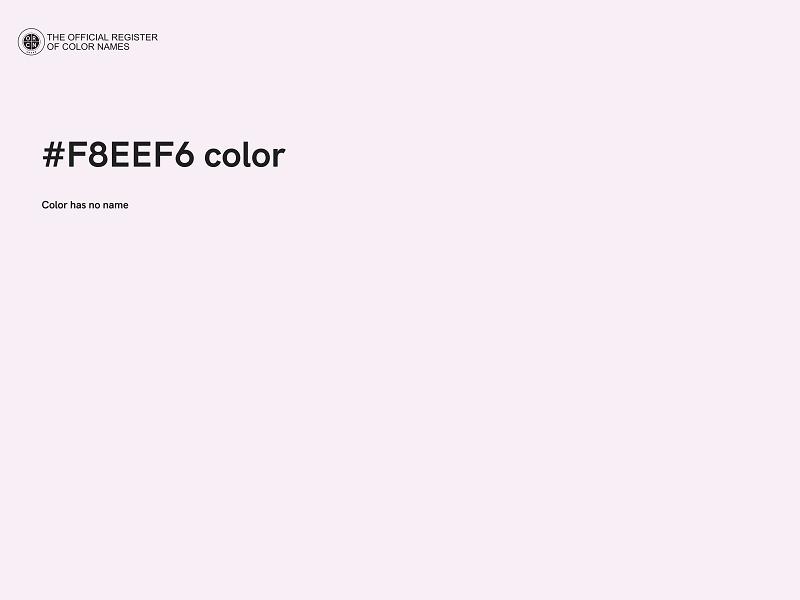 #F8EEF6 color image