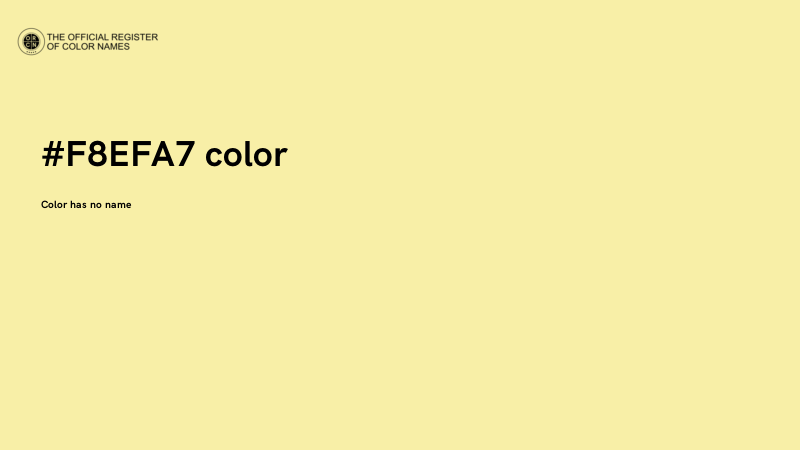 #F8EFA7 color image