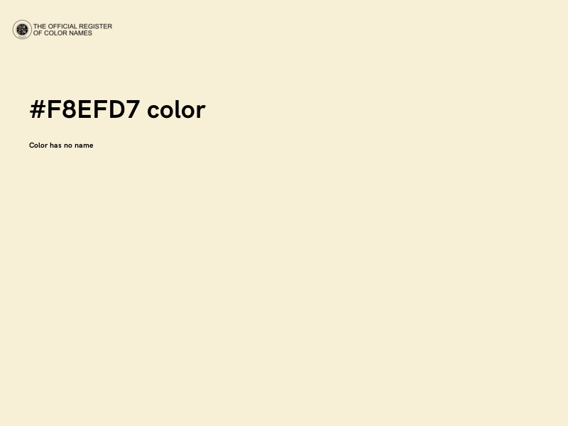 #F8EFD7 color image