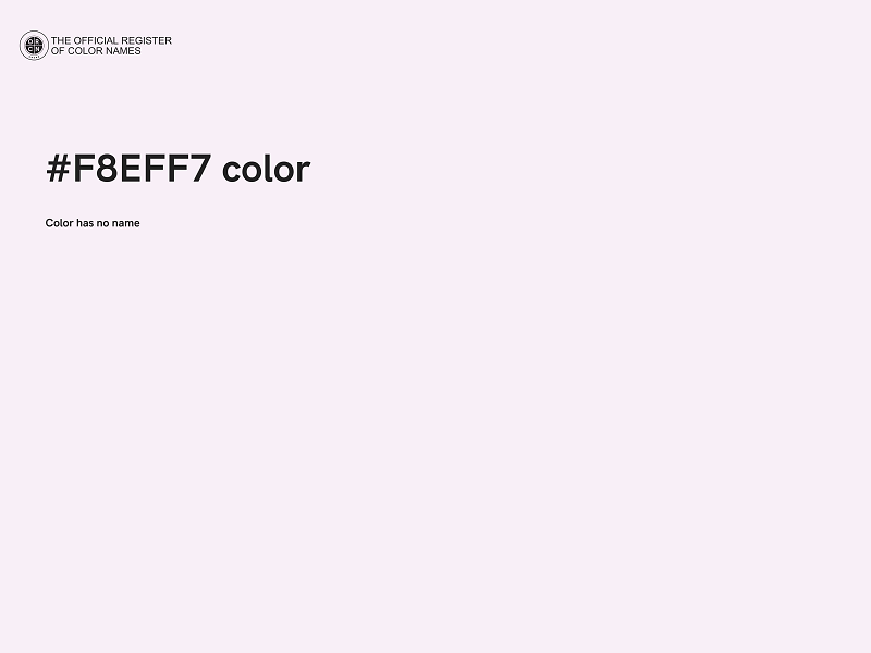 #F8EFF7 color image