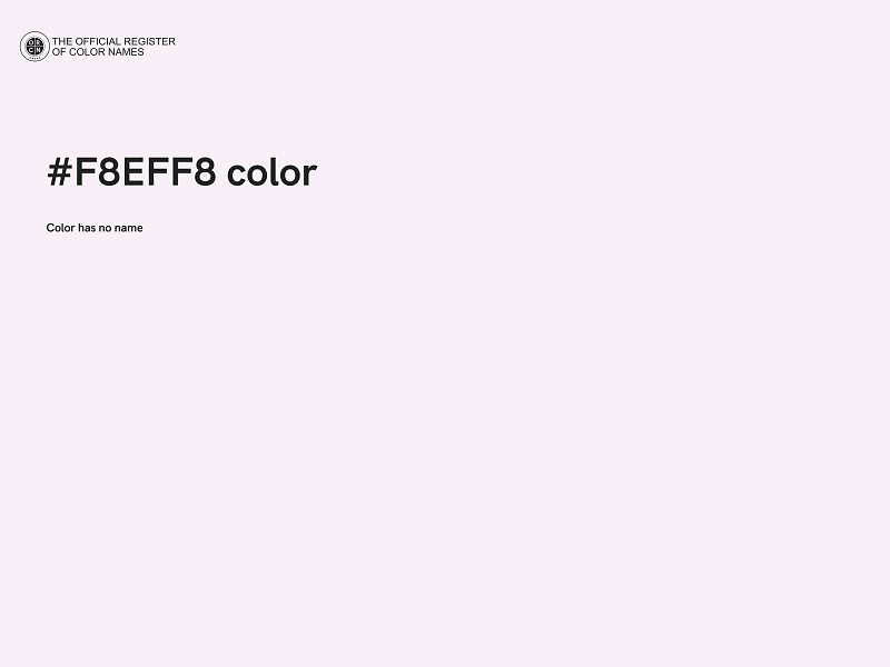 #F8EFF8 color image