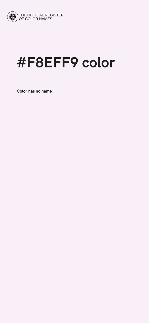 #F8EFF9 color image