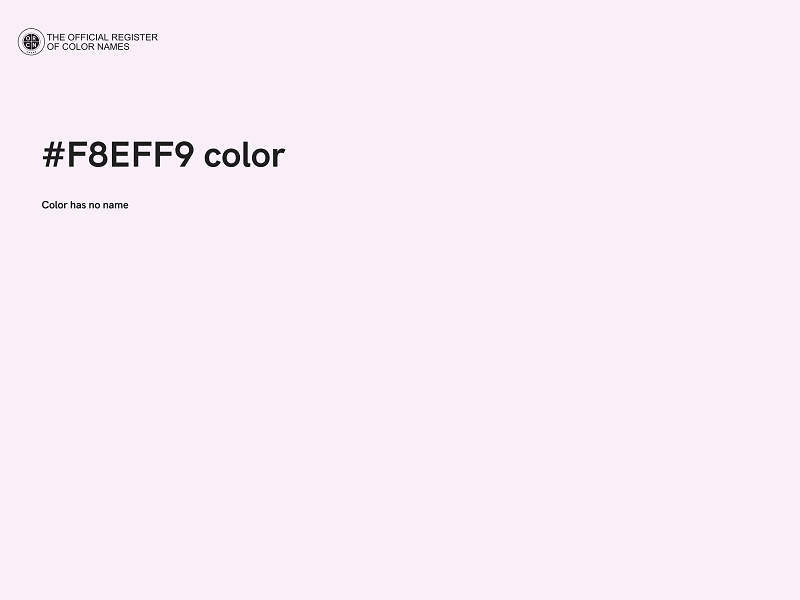 #F8EFF9 color image