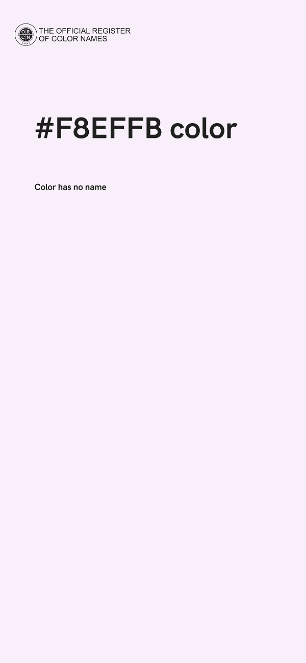 #F8EFFB color image
